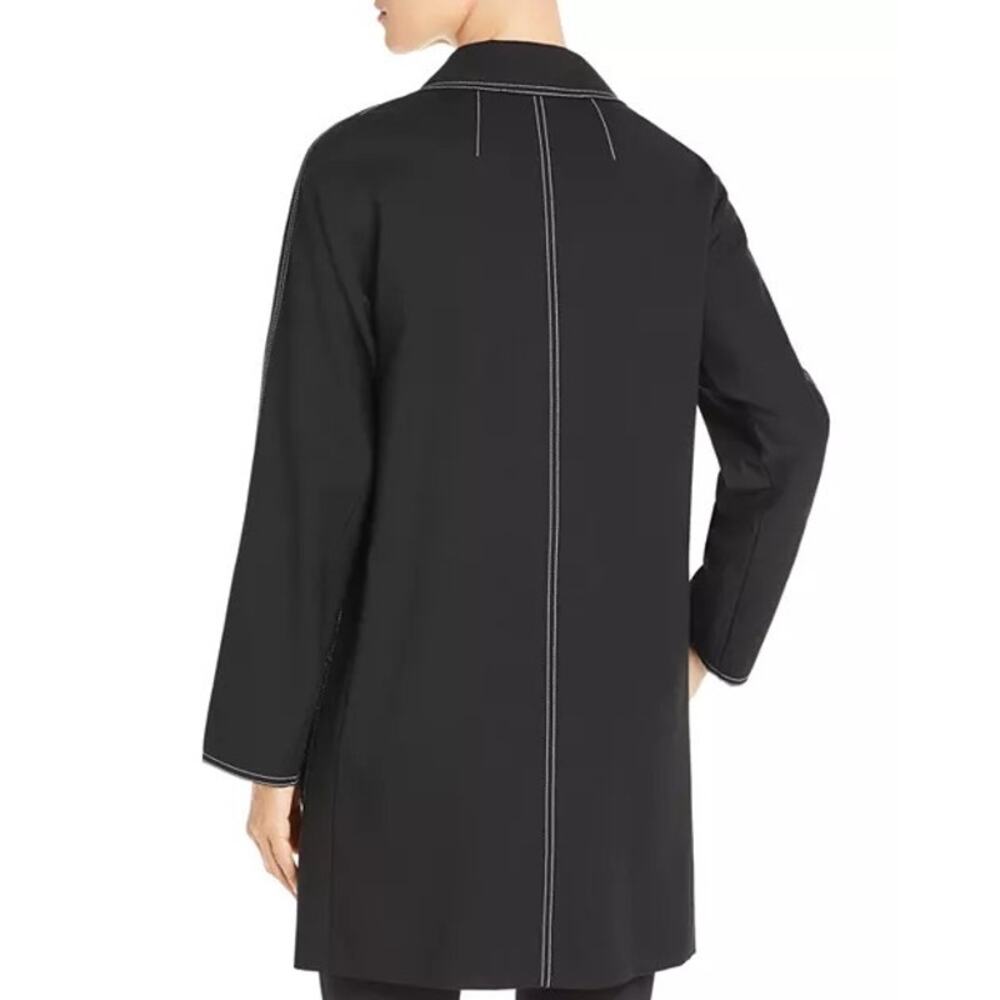 Lafayette 148 Women’s Black Maryann Car Coat Lightweight Minimalist‎ Lagenlook L - Picture 3 of 12